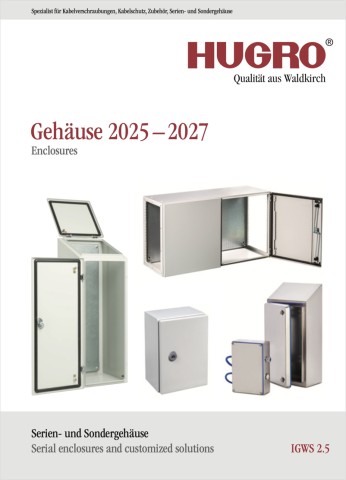 HUGRO Gehäuse-Katalog 2025–2027